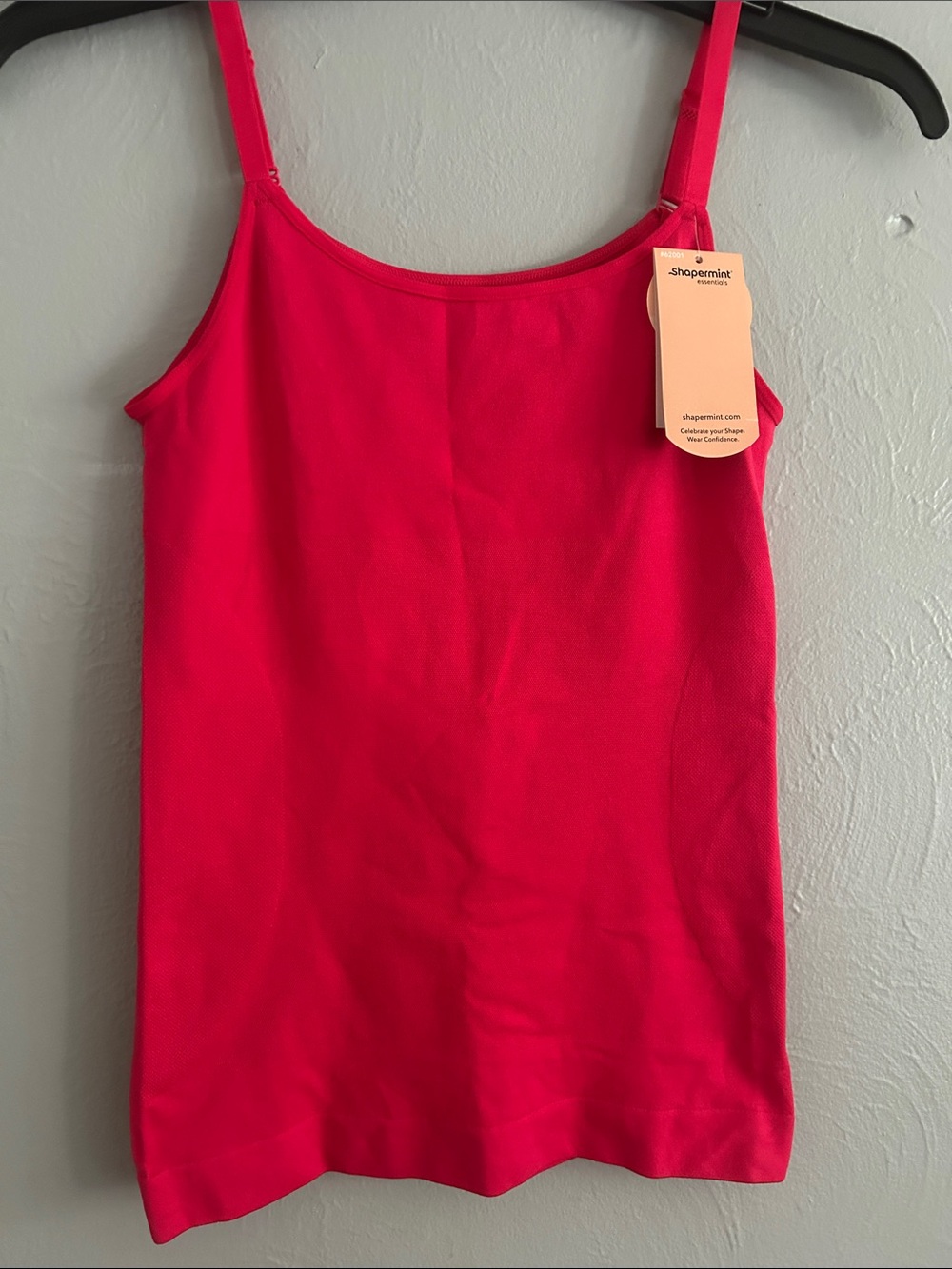 Shapermint Women’s Bright Red Seamless Camisole with Adjustable Straps